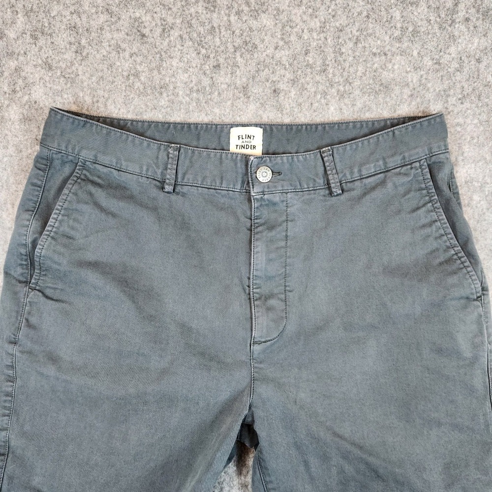 Flint and Tinder 365 Short Men 33 Grey Casual Twill Chino Outdoor Huckberry - Picture 2 of 8